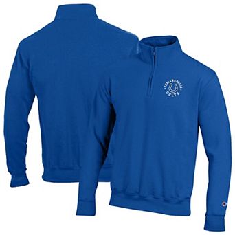 Men's Champion Royal Indianapolis Colts Powerblend Quarter-Zip Pullover