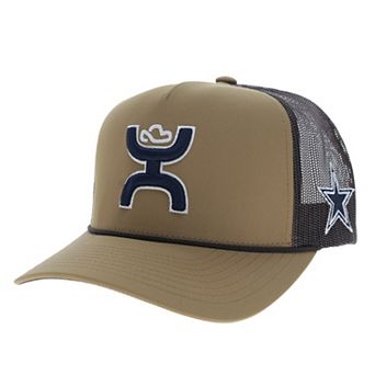 Men's HOOey Tan/Black Dallas Cowboys Hands Up Trucker Adjustable Hat