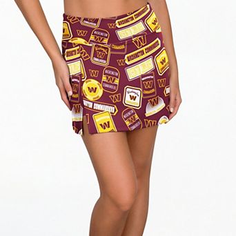 Women's Concepts Sport Burgundy Washington Commanders Grady Allover Print Sleep Skort