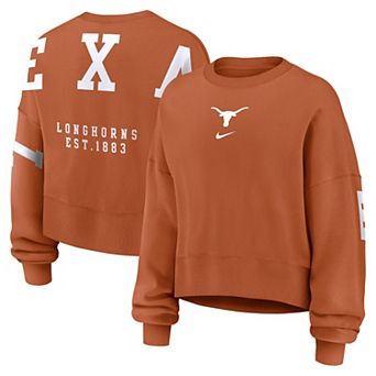 Women's Nike Texas Orange Texas Longhorns Oversized Phoenix Pullover Sweatshirt