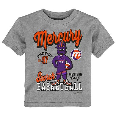 Toddler Mitchell & Ness Gray Phoenix Mercury That Girl T-Shirt
