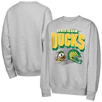 Youth Outerstuff Heather Gray Oregon Ducks Wild Card Fleece Sweatshirt