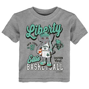Toddler Mitchell & Ness Gray New York Liberty That Girl T-Shirt