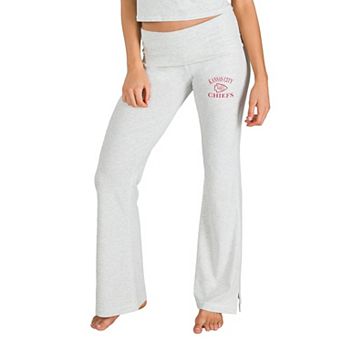 Women's Concepts Sport Gray Kansas City Chiefs Fray Flared Split Hem Pants