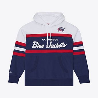 Men's Mitchell & Ness Navy Columbus Blue Jackets Head Coach Hoodie