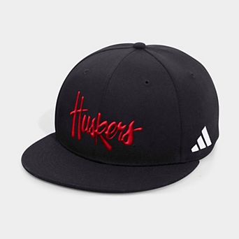 Men's adidas Black Nebraska Huskers 2026 Sideline Snapback Hat