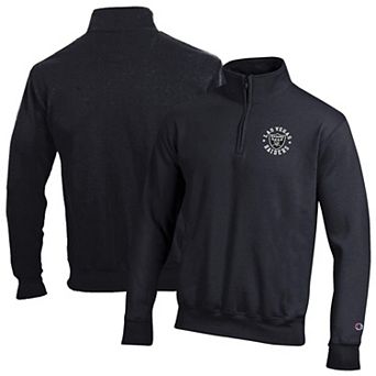 Men's Champion Black Las Vegas Raiders Powerblend Quarter-Zip Pullover