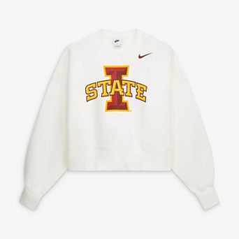 Women's Nike White Iowa State Cyclones Phoenix Fleece Pullover Sweatshirt