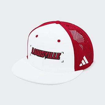 Unisex adidas White/Red Louisville Cardinals 2026 Sideline Perforated Snapback Hat
