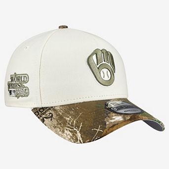 Men's New Era Khaki/Realtree Camo Milwaukee Brewers 9FORTY A-Frame Adjustable Hat