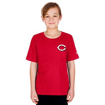 Youth New Era Red Cincinnati Reds Cartoon Logo T-Shirt