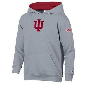 Youth Champion Heather Gray/Crimson Indiana Hoosiers Volume Fleece Hoodie