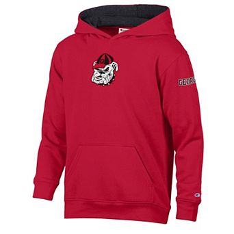 Youth Champion Red/Black Georgia Bulldogs Volume Fleece Hoodie