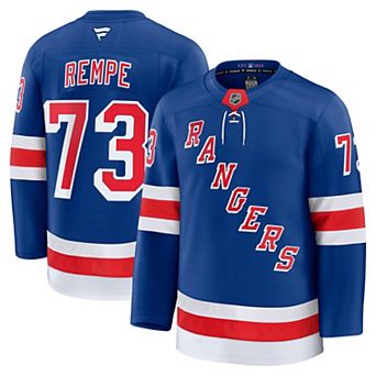 Men's Fanatics Matt Rempe Blue New York Rangers Home Premium Jersey