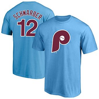 Men's Fanatics Kyle Schwarber Light Blue Philadelphia Phillies Big & Tall Name & Number T-Shirt