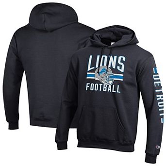 Men's Champion Black Detroit Lions Powerblend Hoodie