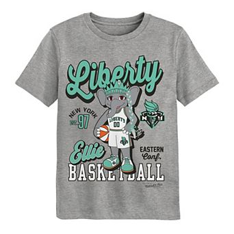 Preschool Mitchell & Ness Gray New York Liberty That Girl T-Shirt