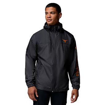 Men's Columbia Gray Texas Longhorns Flash Challenger II Full-Zip Windbreaker