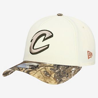 Men's New Era Cream Cleveland Cavaliers Realtree Chrome Two-Tone 9FORTY A-Frame Adjustable Hat