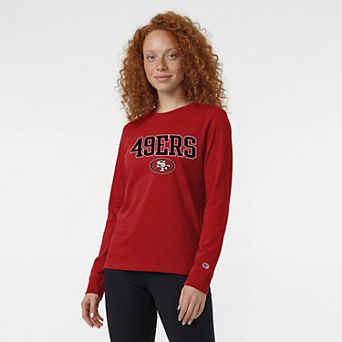 Women's Champion Cardinal San Francisco 49ers Arched Over Logo T-Shirt