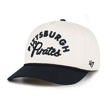 Men's '47 Natural/Black Pittsburgh Pirates Rope Script Hitch Adjustable Hat