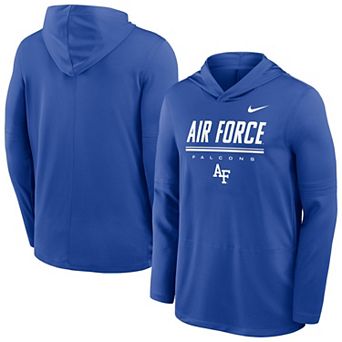 Men's Nike Royal Air Force Falcons 2026 Sideline Dri-FIT Lightweight Hooded Top