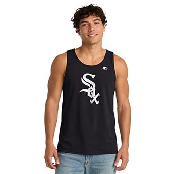 Men's Starter Black Chicago White Sox Tank Top