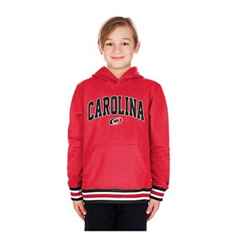 Youth New Era Red Carolina Hurricanes Knit Trim Pullover Hoodie