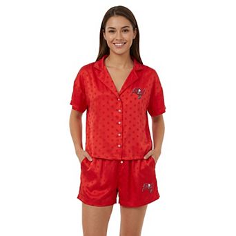 Women's Concepts Sport Red Tampa Bay Buccaneers Wink Dot Satin Jacquard Sleep Set