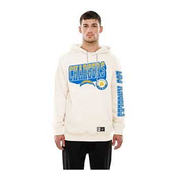 Men's New Era Cream Los Angeles Chargers Dune Dust Hoodie