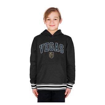 Youth New Era Black Vegas Golden Knights Knit Trim Pullover Hoodie