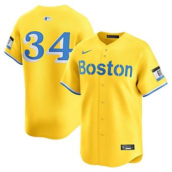 Men's Nike David Ortiz Yellow Boston Red Sox Alternate 3 Limited Jersey