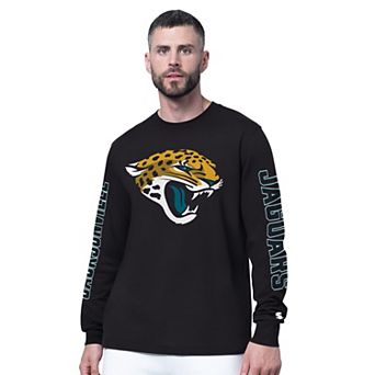 Men's Starter Black Jacksonville Jaguars Clutch Hit II Long-Sleeve T-Shirt