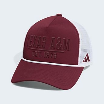 Men's adidas Maroon/White Texas A&M Aggies Foam Front Trucker Adjustable Hat