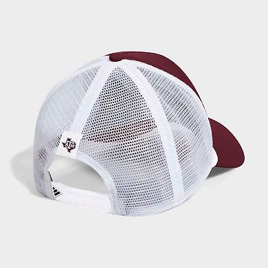Men's adidas Maroon/White Texas A&M Aggies Foam Front Trucker Adjustable Hat