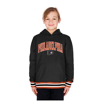 Youth New Era Black Philadelphia Flyers Knit Trim Pullover Hoodie