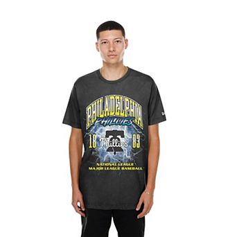 Men's New Era Black Philadelphia Phillies Lightning Round Mineral Wash T-Shirt