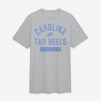 Men's Nike Heather Gray North Carolina Tar Heels Arch Wordmark Legacy Tri-Blend T-Shirt