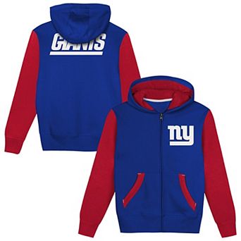 Toddler Outerstuff Royal/Red New York Giants Stadium Colorblock Full-Zip Hoodie
