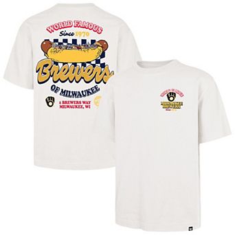 Men's '47 Cream Milwaukee Brewers Glizzy T-Shirt
