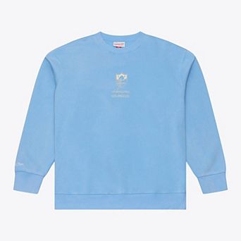 Men's Mitchell & Ness Powder Blue Los Angeles Chargers Core Essentials Micro Logo Fleece Sweatshirt