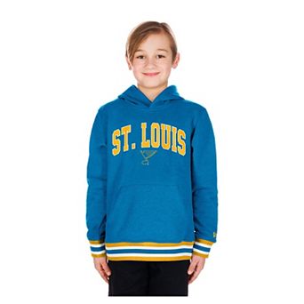 Youth New Era Blue St. Louis Blues Knit Trim Pullover Hoodie
