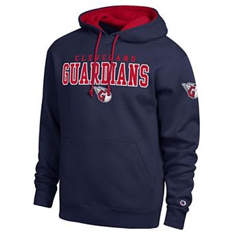 Men's Champion Navy Cleveland Guardians Volume Fleece Hoodie