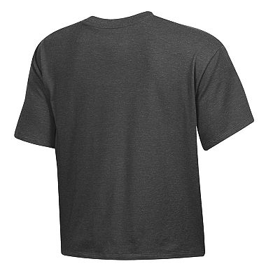 Women's Under Armour Heather Black Utah Utes Boxy Icon T-Shirt