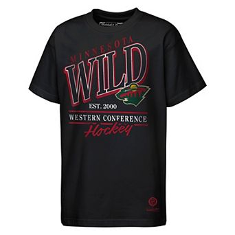 Youth Mitchell & Ness Black Minnesota Wild Called Up T-Shirt