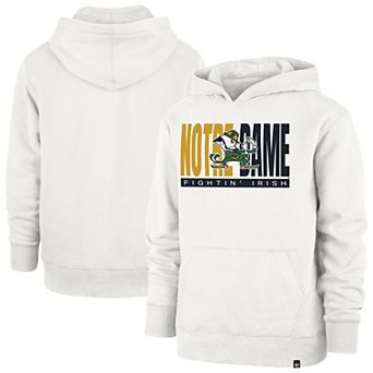 Youth '47 Cream Notre Dame Fighting Irish Block Text Pullover Hoodie
