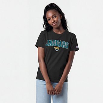 Women's Champion Black Jacksonville Jaguars Arched Over Logo T-Shirt