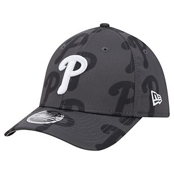 Men's New Era Gray Philadelphia Phillies Halftone 39THIRTY Flex Hat