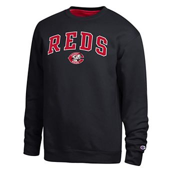 Men's Champion Black/Red Cincinnati Reds Volume Sweatshirt