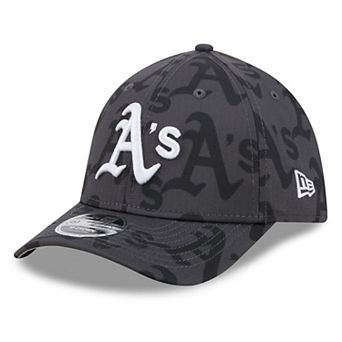 Men's New Era Gray Athletics Halftone 39THIRTY Flex Hat